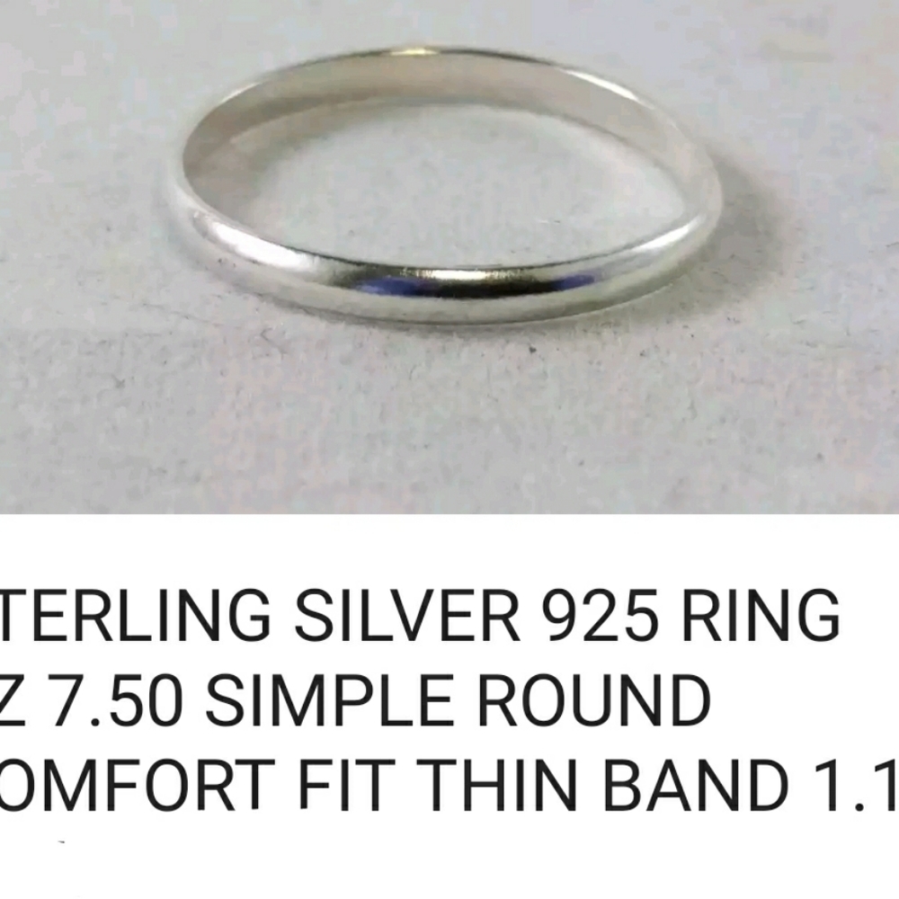 Thin Minimalist Solid .925 Ring - image 4
